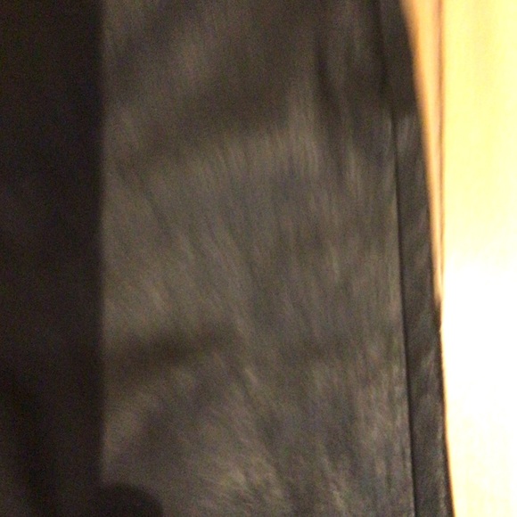 Massimo Dutti Charcoal elastic leather  Black Pants - Picture 4 of 4